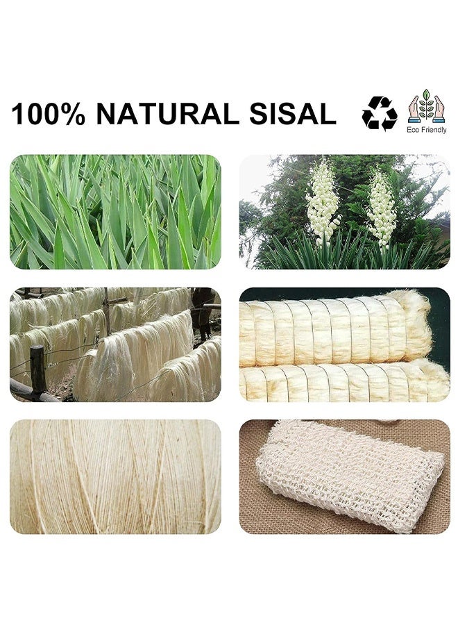 10Pcs Sisal Fiber Soap Bag Exfoliating Soap Pouch with Drawstring for Exfoliating Shower Scrubber - Image 4