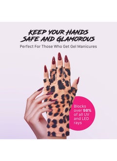 ManiGlovz The Original UPF 50+ UV Light Protective Nail Gloves for Women, with Aloe Vera, Polyester and Lycra Materials, in Doughnot Print  - Image 5