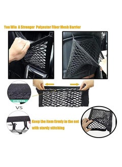 GUDOO Car Mesh Net Organizer 2 Layer Elastic Car Net Organizer Between Seats Car Net Pet Barrier of Backseat Kids Seat Net Bag Cargo Tissue Purse Holder Driver Storage Netting Pouch  - Image 4