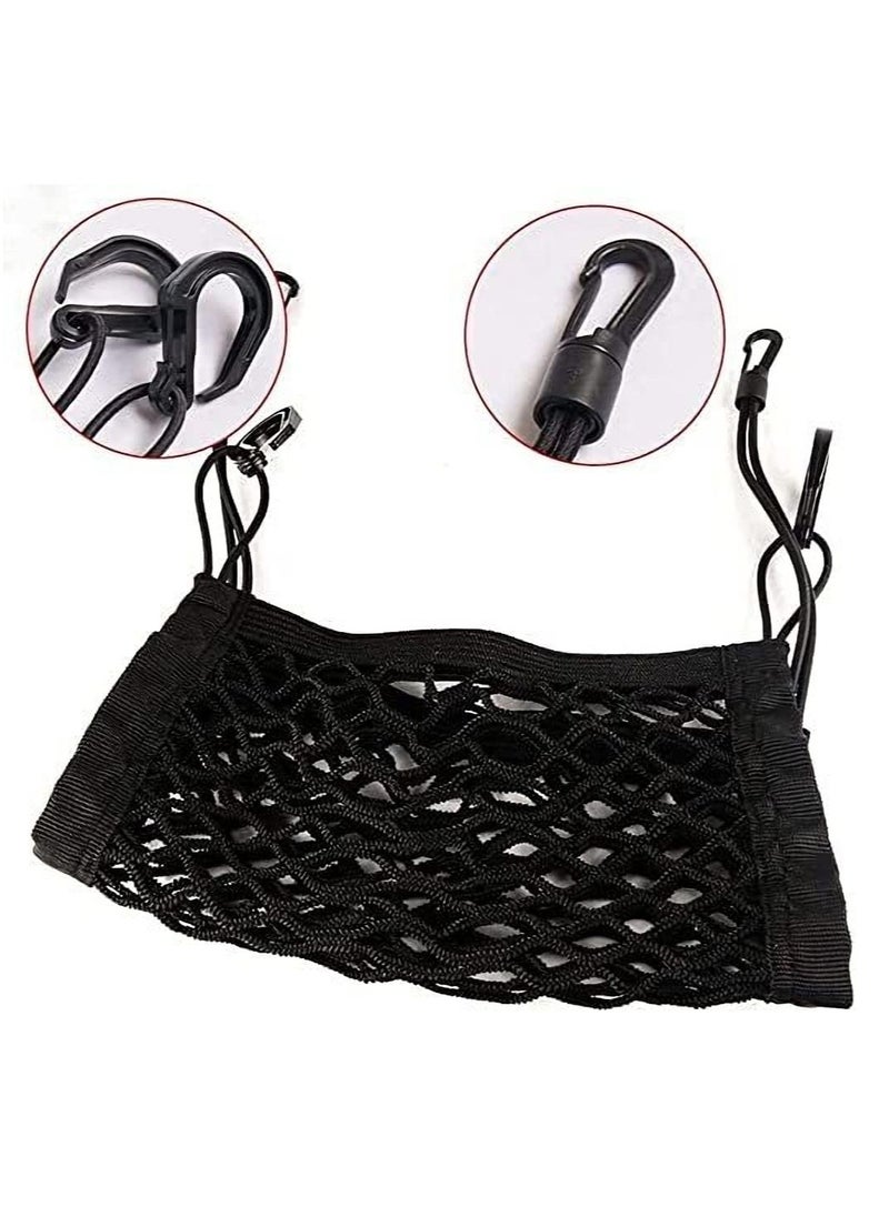 GUDOO - Car Mesh Net Organizer 2 Layer Elastic Car Net Organizer Between Seats Car Net Pet Barrier of Backseat Kids Seat Net Bag Cargo Tissue Purse Holder Driver Storage Netting Pouch - Image 1
