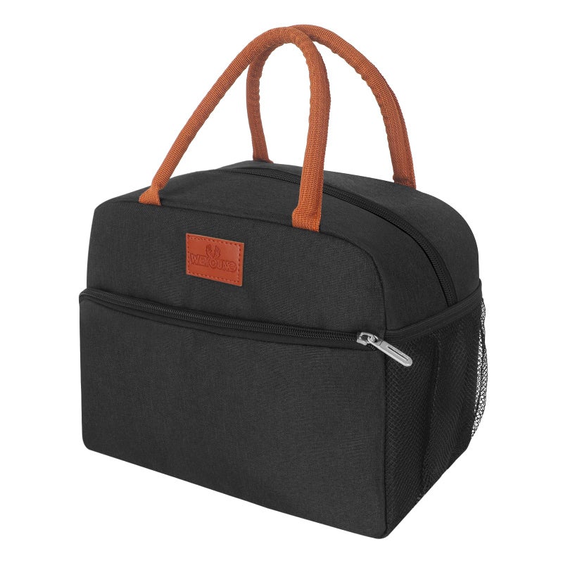 CCidea Lunch Bag for Women/Men, Insulated Lunch Box Bag for Women Adult Men, Small Leakproof Lunch Tote Bag, Reusable Lunch Cooler bag Container for Work/Office/Picnic/Travel -Black - Image 1