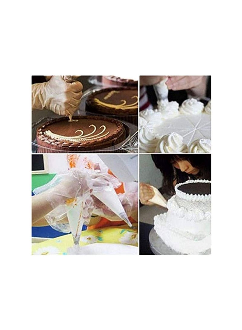 Cool Baby 100Pcs Disposable Pastry Bag Icing Piping Cake Cupcake Decorating Bags Fondant Cream Pastry Tip Kitchen Baking Tool,White - Image 2