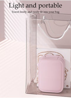 DUNISO Travel Makeup Bag with LED Mirror, USB Rechargeable LED Mirror Cosmetic Makeup Bag,Travel Makeup Case with Led Mirror, Portable Makeup Box with Mirror and Light(Pink)  - Image 4