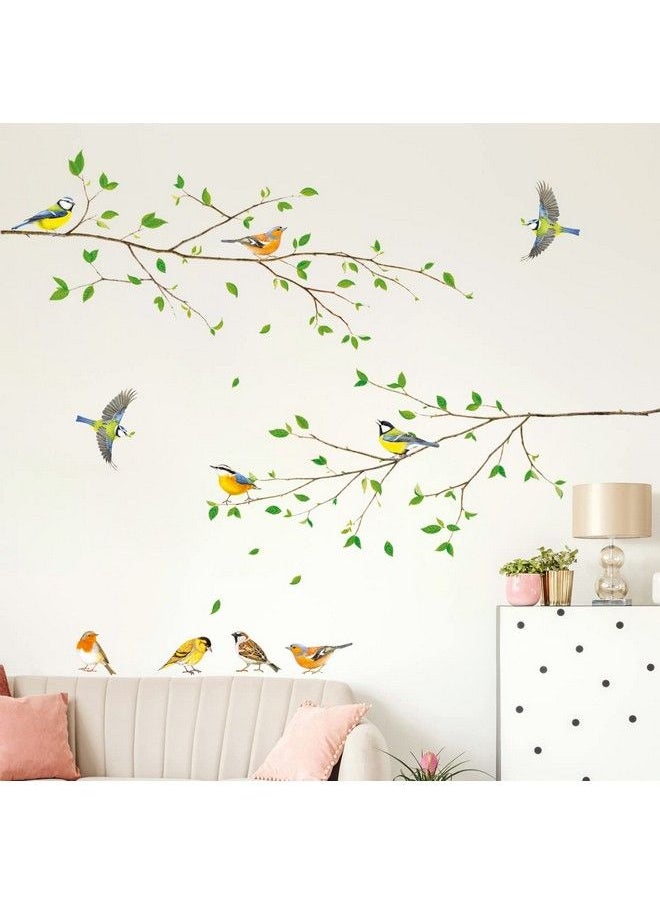 Sg2111 Birds On Tree Branch Wall Decals Flying Bird Green Leaves Stickers Removable For Kids Nursery Bedroom Living Background Room Home Decor Art Diy - pzsku/Z4074E85BE66B42E00B43Z/45/_/1693484644/3837b3f3-0d51-4e5b-b648-0552476a88e3