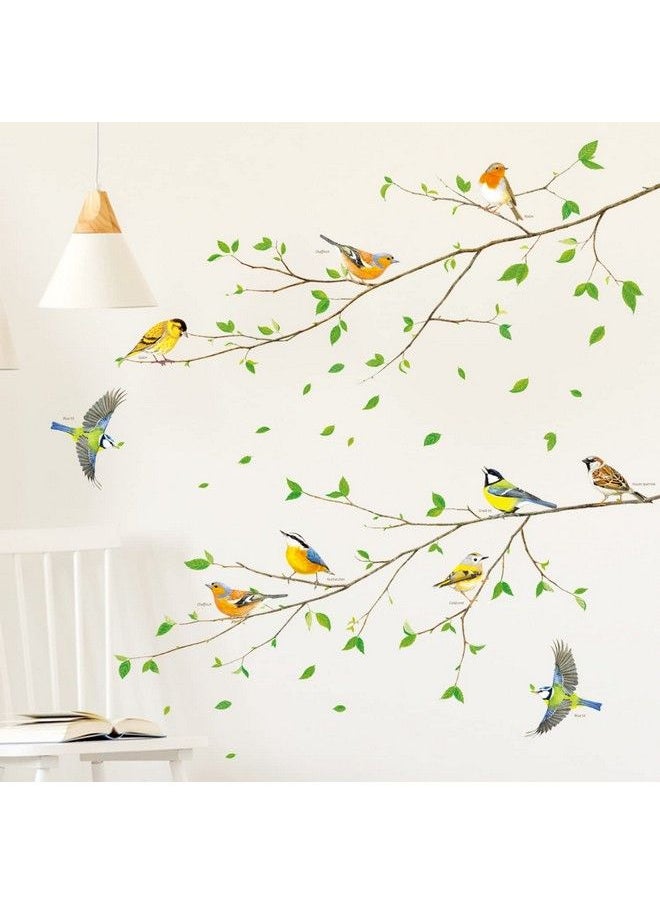 Sg2111 Birds On Tree Branch Wall Decals Flying Bird Green Leaves Stickers Removable For Kids Nursery Bedroom Living Background Room Home Decor Art Diy - pzsku/Z4074E85BE66B42E00B43Z/45/_/1693484657/70a9b9bf-8753-463d-a1d8-afeef8cb89a2