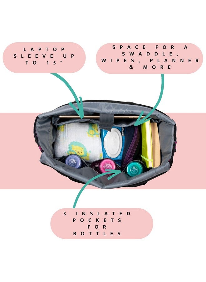 Pursetti Pursetti Breast Pump Bag w/Cooler & 15” Laptop Sleeve as a Work Tote -Fits Common Breast Pumps Like Spectra S1, S2, Melela (Purple Circle) - Image 4