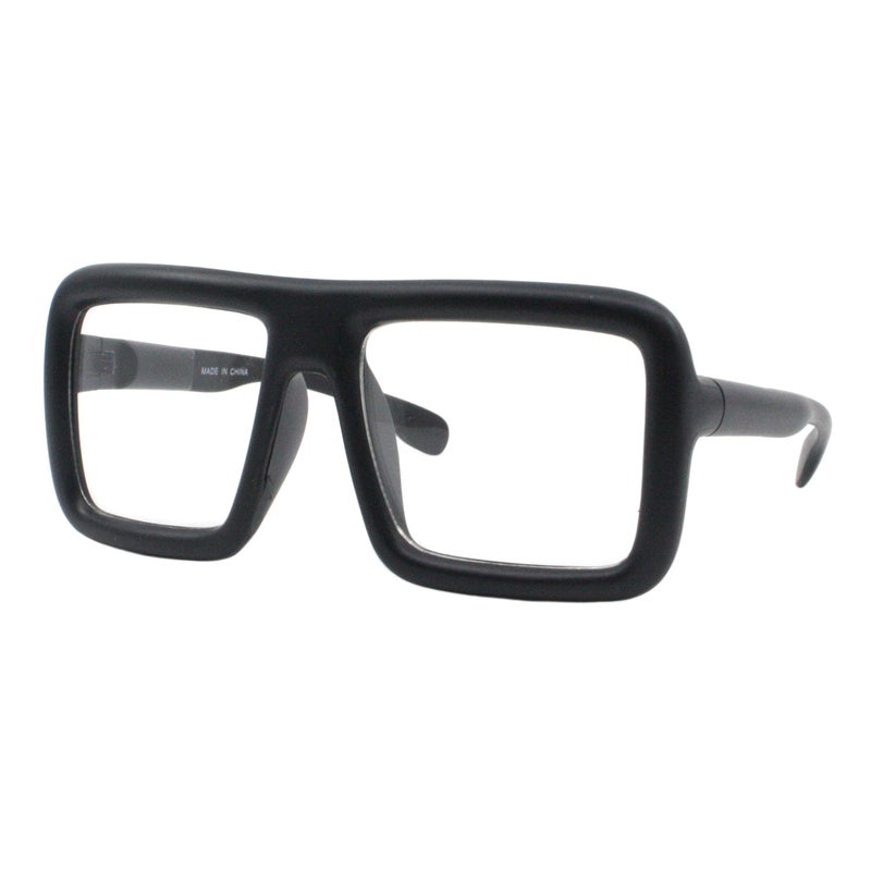 PASTL Thick Square Glasses Clear Lens Eyeglasses Frame Super Oversized Fashion Matte Black - Image 5