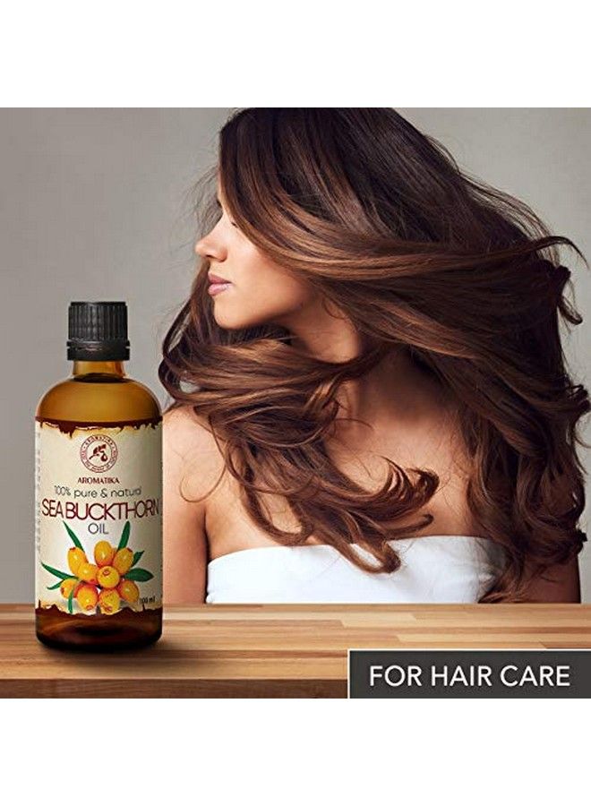 Aromatika زيت البحر النبق (عبوة من 2 × 34 أونصة) 68 أونصة زيت ناقل نقي وطبيعي مضغوط على البارد من هيبوفيه رامنوديس للعناية بالأظافر والشعر والوجه والجسم - Image 5