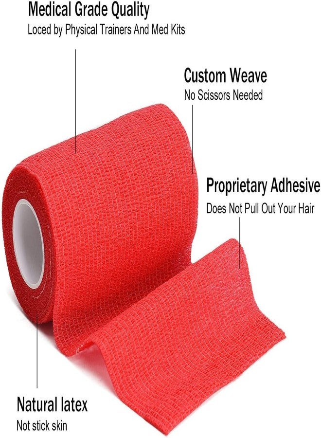 AGAM MuscleFix Breathable Self Adhesive Wrap, Athletic, Non Woven Cohesive Bandage - for Sports, First Aid Medical, Wrist, Swelling (7.5 cm X 4.5 mtr- Pack of 8) (Multicolour) - Image 2