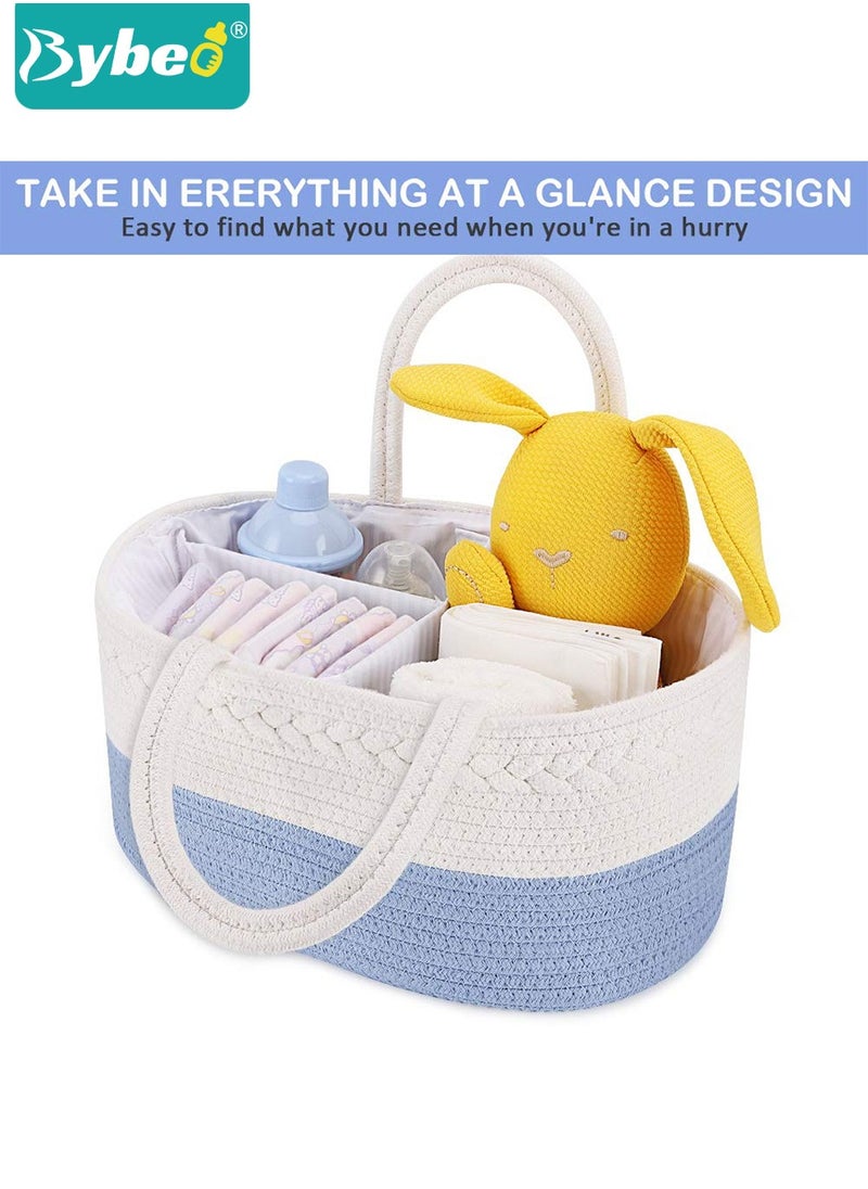 Bybeo - Baby Diaper Caddy Organizer, Portable Diapers Storage Bag with Removable Dividers for Changing on Table or Car, Travel-Friendly - Image 1