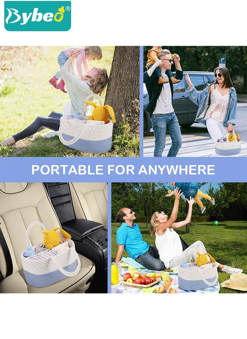 Bybeo - Baby Diaper Caddy Organizer, Portable Diapers Storage Bag with Removable Dividers for Changing on Table or Car, Travel-Friendly - Image 1