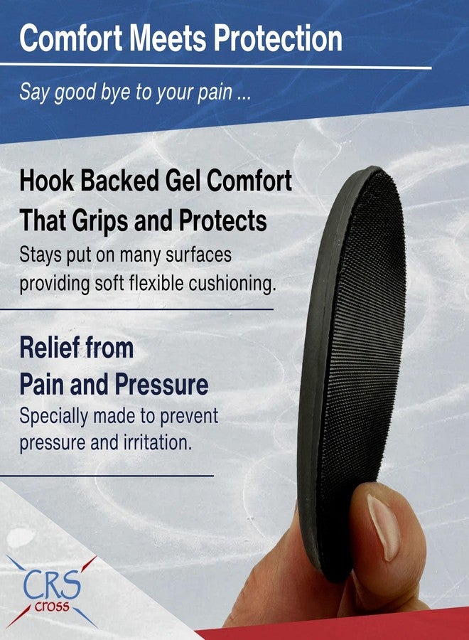 CRS Cross Gel Discs with Hook and Loop Backing. Pair, 2 1/2 Inch, Black - Image 1
