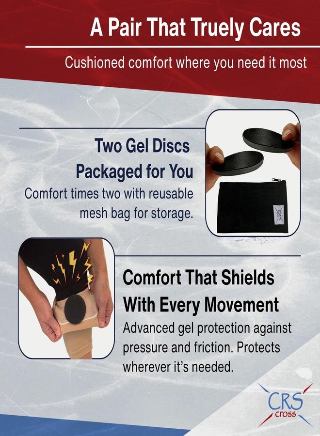 CRS Cross Gel Discs with Hook and Loop Backing. Pair, 2 1/2 Inch, Black - Image 2