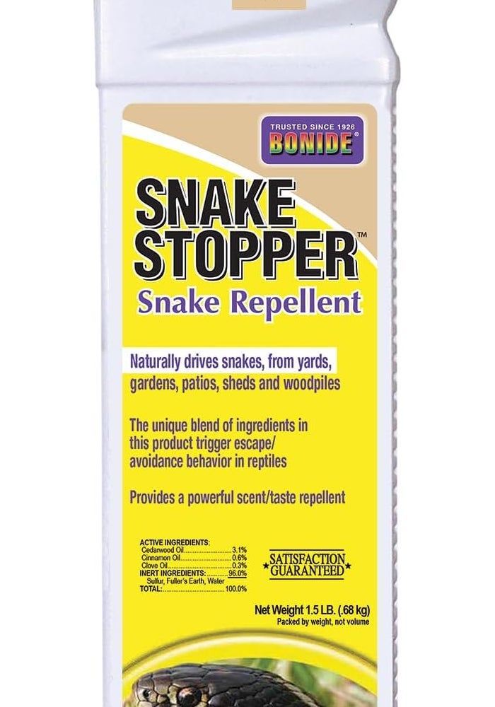 Bonide Snake Stopper 8751 All Natural Snake Repellent Granules, 1.5 lb - Image 1