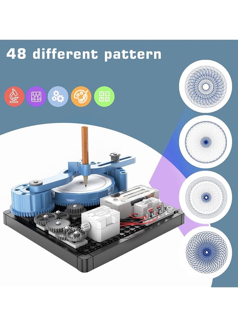 Diy 48 Pattern Electrical Painting Plotter Instrument (36 Pcs), Stem Series - Blue
