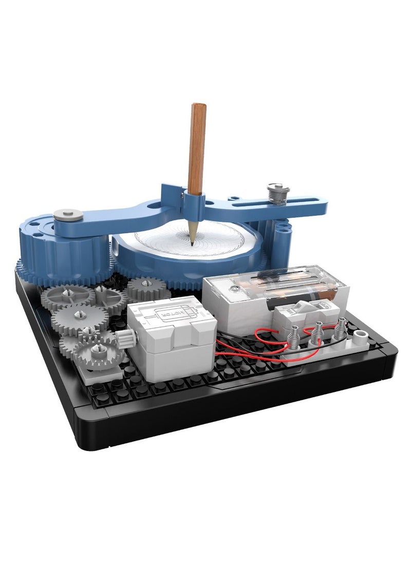Diy 48 Pattern Electrical Painting Plotter Instrument (36 Pcs), Stem Series - Blue