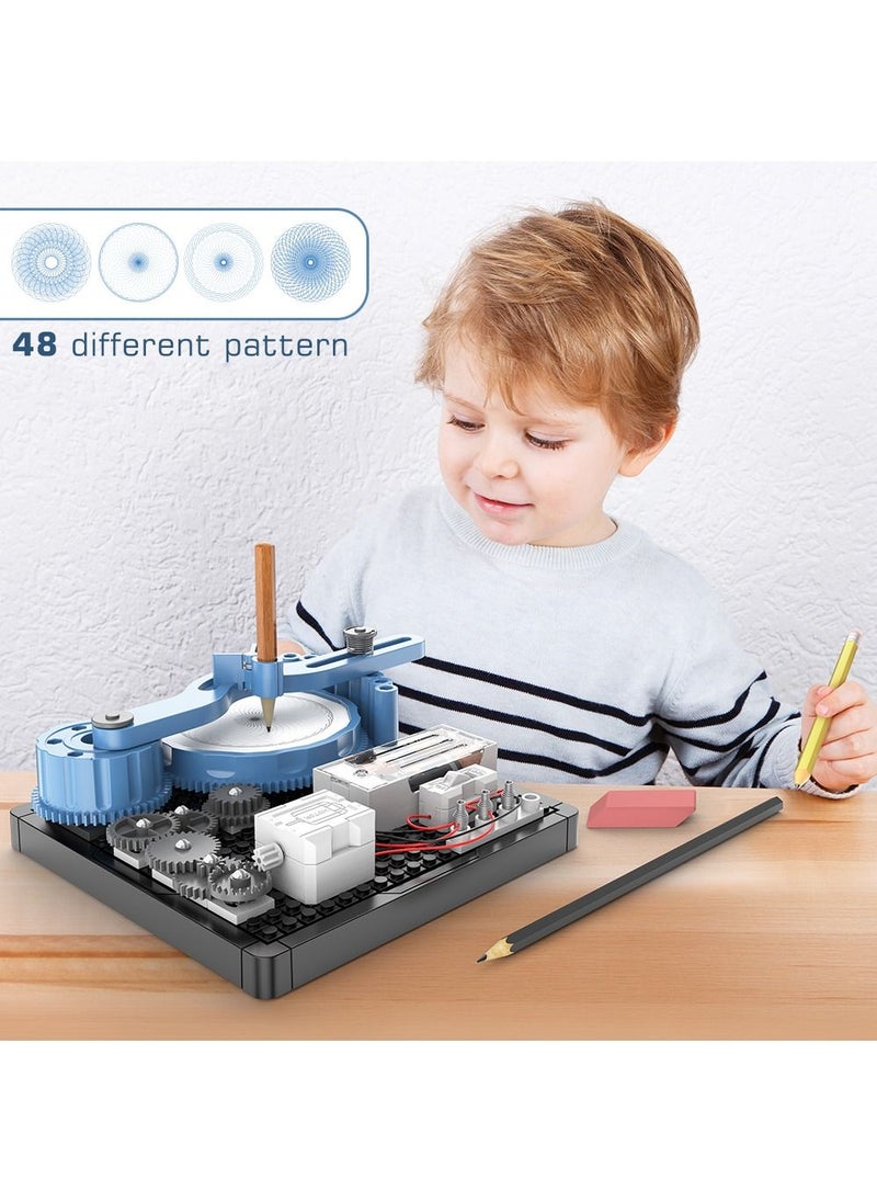 Diy 48 Pattern Electrical Painting Plotter Instrument (36 Pcs), Stem Series - Blue