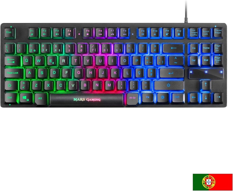 MARS GAMING MCPTKLPT, RGB Combo Keyboard & Mouse 3200DPI, TKL Design, Portuguese Language - Image 2