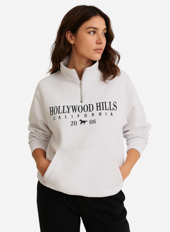 victor and jane Hollywood Hills Print Sweatshirt - 100% Cotton Fleece - Image 1