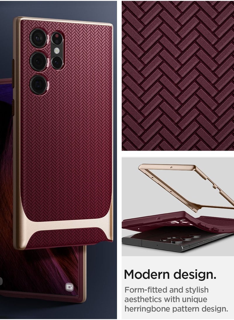 Spigen Neo Hybrid Case Cover for Samsung Galaxy S22 ULTRA - Burgundy  - Image 2