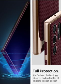Spigen Neo Hybrid Case Cover for Samsung Galaxy S22 ULTRA - Burgundy  - Image 3
