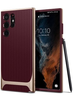 Spigen Neo Hybrid Case Cover for Samsung Galaxy S22 ULTRA - Burgundy  - Image 1