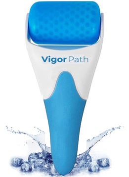 vigor path VIGOR PATH Ice Roller for Face, Eyes & Skin Care - Womens Gifts for Relaxation, Face Roller Massager for Puffiness, Wrinkles & Migraine (Blue) 