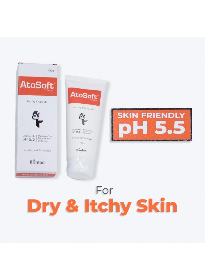 Brinton Atosoft Baby Cream Enriched with Ceramides for Dry & Itchy Skin - Image 3