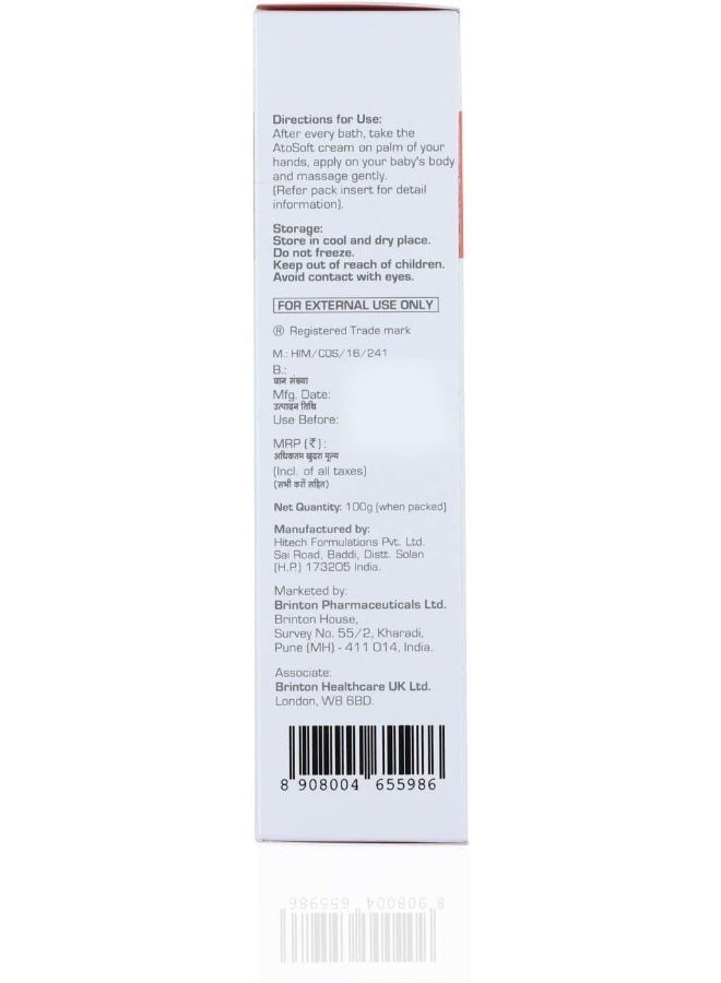 Brinton Atosoft Baby Cream Enriched with Ceramides for Dry & Itchy Skin - Image 5