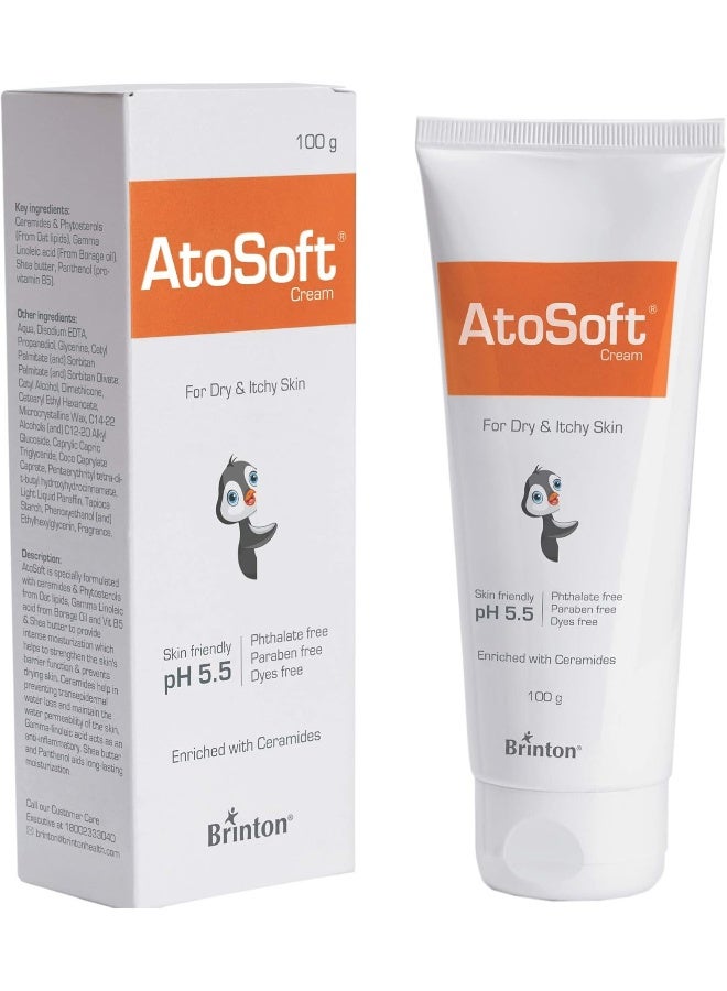 Brinton Atosoft Baby Cream Enriched with Ceramides for Dry & Itchy Skin - Image 1