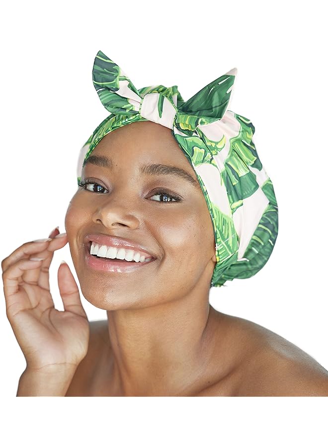 KASTWAVE Women Shower Capscoconut Tree - Image 1