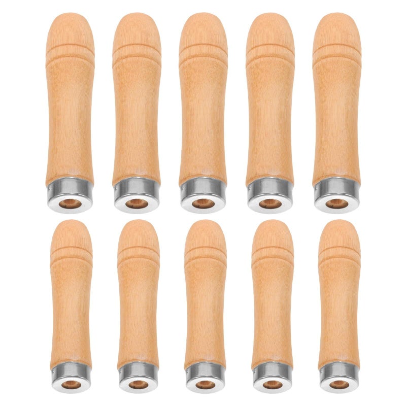 10pcs Woodworking File Handle Set With Metal Ferrule For Craft Making Tools - Image 2