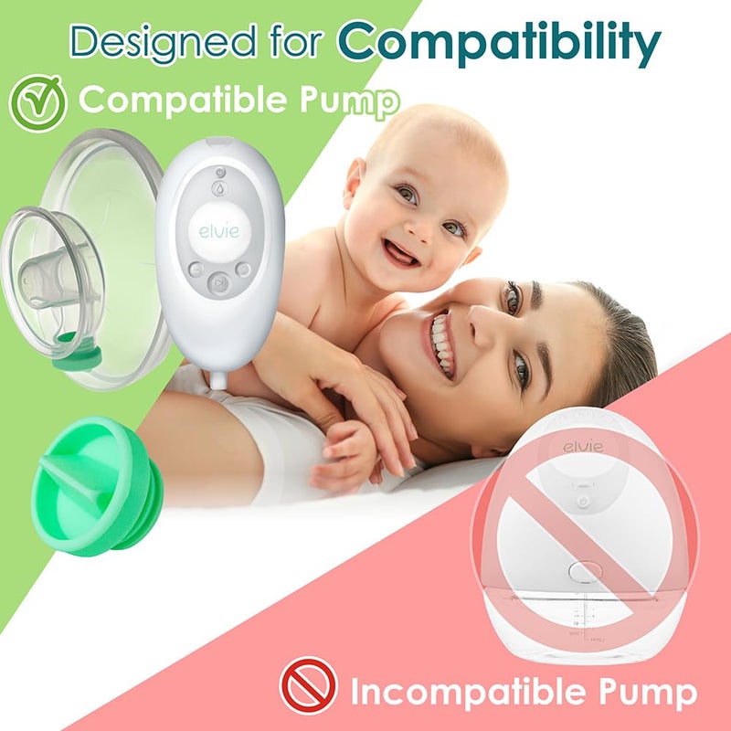 نينس سابلاي Nenesupply 4pc Duckbill Valves Compatible with Elvie Stride Pump Parts Replacement Parts Breast Pump Parts Momcozy Tsrete Wearable Pumps Spectra CaraCup Not Original Elvie Pump Parts Accessories - Image 2