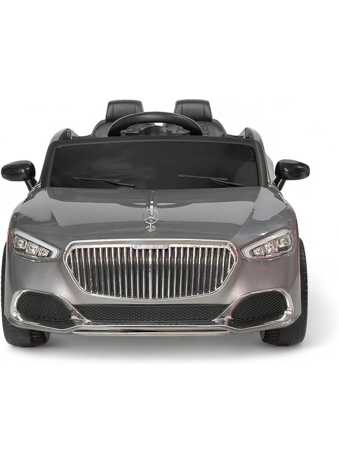 AL BADER Maybach Kids Car, Powered Ride On Car For Kids With Remote Control, Electric Ride On Car Mercedes Maybach Rear 2 Motor Car 12V Battery, For Kids 2-6 Years (Silver)  - Image 3