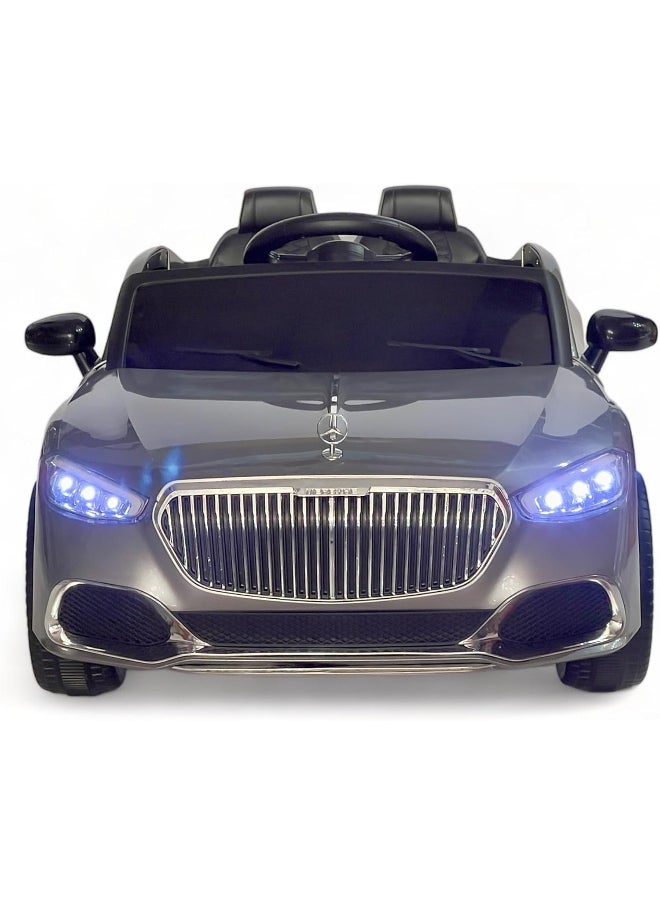 AL BADER Maybach Kids Car, Powered Ride On Car For Kids With Remote Control, Electric Ride On Car Mercedes Maybach Rear 2 Motor Car 12V Battery, For Kids 2-6 Years (Silver)  - Image 4
