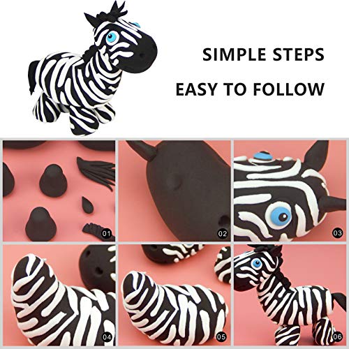 Cutedeer White Air Dry Clay, 3.3lb Foam Modeling Clay, Soft Squishy Molding for Kids Adults, Arts & Crafts Project Slime Supplies(3.3lb - 3 Pack, White) - Image 3