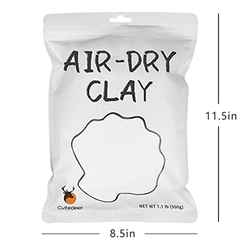 Cutedeer White Air Dry Clay, 3.3lb Foam Modeling Clay, Soft Squishy Molding for Kids Adults, Arts & Crafts Project Slime Supplies(3.3lb - 3 Pack, White) - Image 5