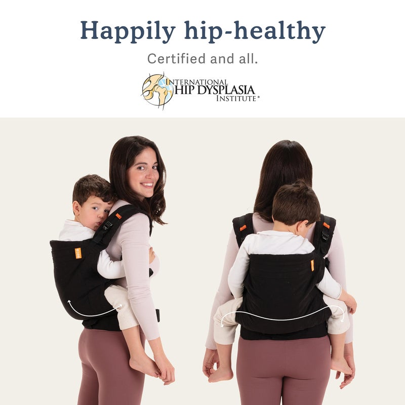 Beco Baby Carrier Toddler Carrier with Extra Wide Seat - 100% Cotton Carrying Backpack Style & Front-Carry,Lightweight & Breathable Child Carrier, Toddler Sling Carrier 20-60 lbs (Metro Black) - Image 5