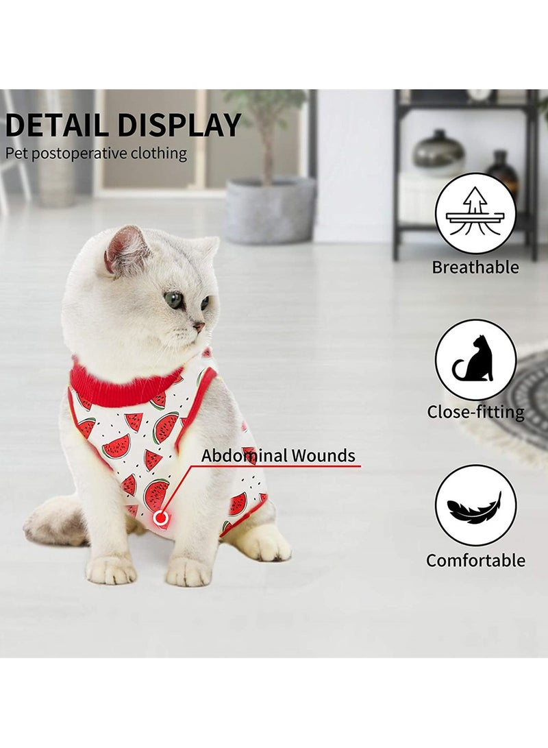 Cat Recovery Suit Cat Recovery Suit for Abdominal Wounds or Skin Diseases After Surgery Wear Anti Licking Wounds Breathable E-Collar Alternative for Cats and Dogs M - Image 3