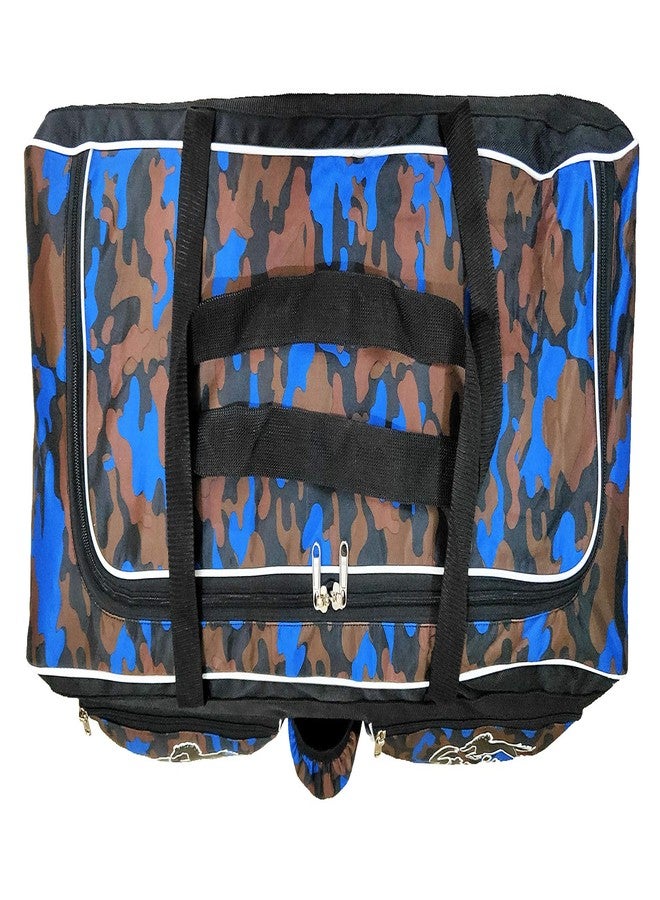 Striter® Hockey Kit Bag Cum Travel Duffel Bag with Rolling Wheels - Large 38 Inch Heavy Duty - Blue(Bag Only) Colors of Bag May Vary - Image 5