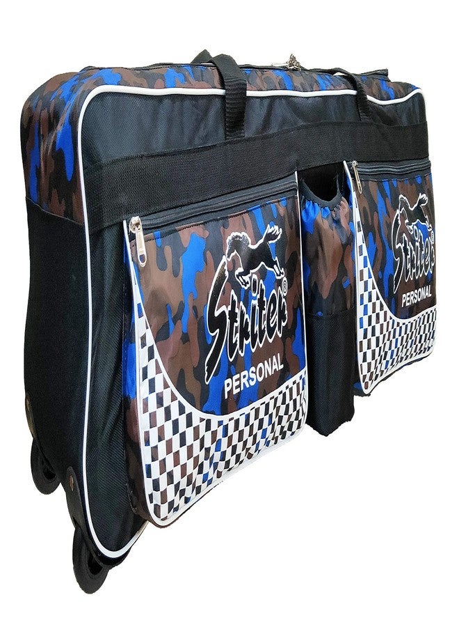 Striter® Hockey Kit Bag Cum Travel Duffel Bag with Rolling Wheels - Large 38 Inch Heavy Duty - Blue(Bag Only) Colors of Bag May Vary - Image 3