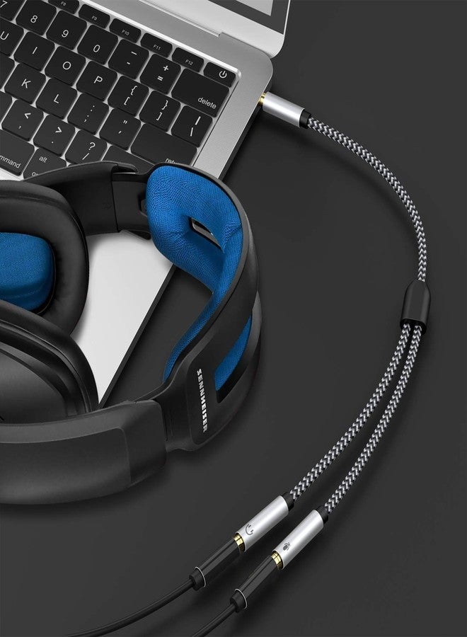 Morelecs 3.5mm Male to Dual 3.5mm Female Headset Splitter with Separate Microphone and Headphone for PC, PS4, Gaming - Image 4