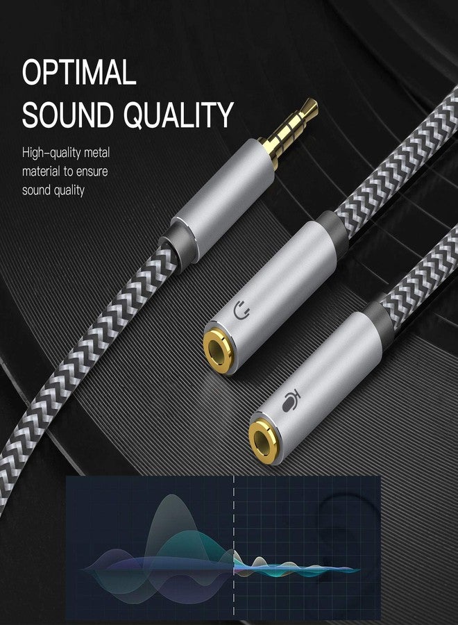 Morelecs 3.5mm Male to Dual 3.5mm Female Headset Splitter with Separate Microphone and Headphone for PC, PS4, Gaming - Image 2