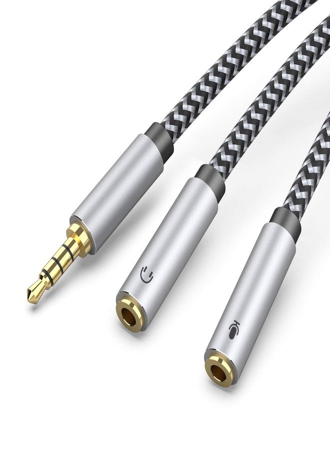 Morelecs 3.5mm Male to Dual 3.5mm Female Headset Splitter with Separate Microphone and Headphone for PC, PS4, Gaming - Image 1