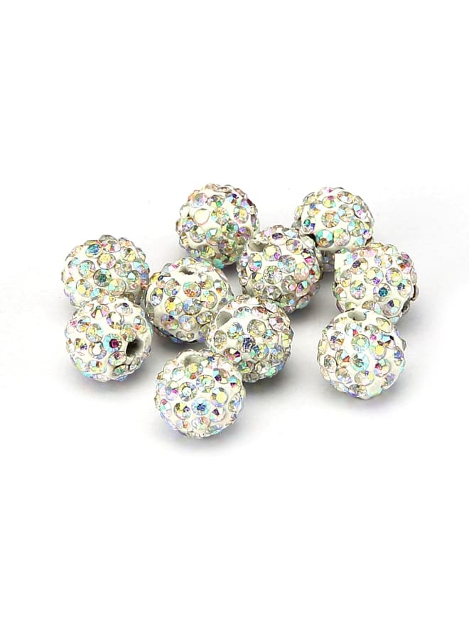 Top Quality 8mm CRYSTAL RHINESTONE BALL Shape SPACER BEADS For Jewelry Making Variation Colors and Sizes - Image 1