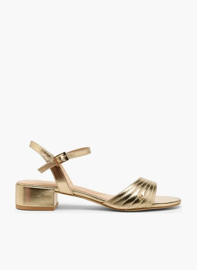 Celeste Women Quilted Block Heel Sandals