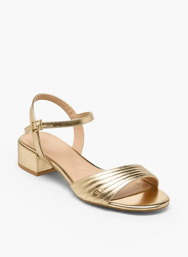 Celeste Women Quilted Block Heel Sandals