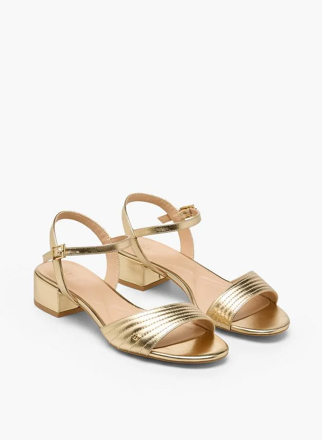 Celeste Women Quilted Block Heel Sandals