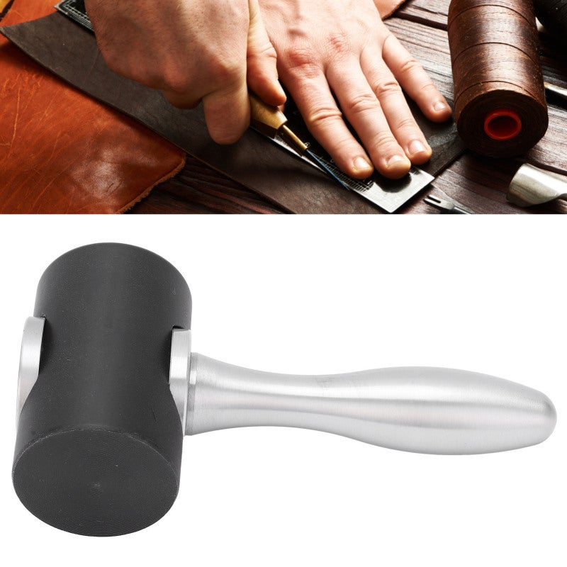 T Shape Leather Carving Hammer: Aluminum Ergonomic Handle, Durable High-Quality Material - Easy-To-Use Nylon Craft Mallet for DIY Leather Goods, Stamping Crafts & Punching Projects - Image 4