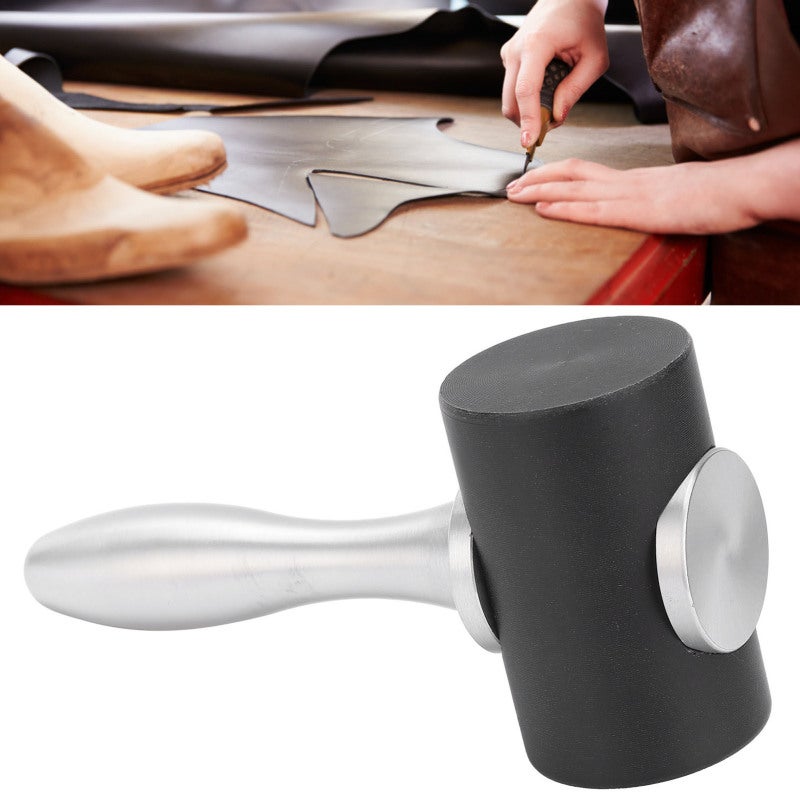 T Shape Leather Carving Hammer: Aluminum Ergonomic Handle, Durable High-Quality Material - Easy-To-Use Nylon Craft Mallet for DIY Leather Goods, Stamping Crafts & Punching Projects - Image 3